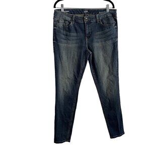 a.n.a Women SZ 31/12 Blue Dark Wash Skinny Medium Rise Slim Fitting Denim Jeans